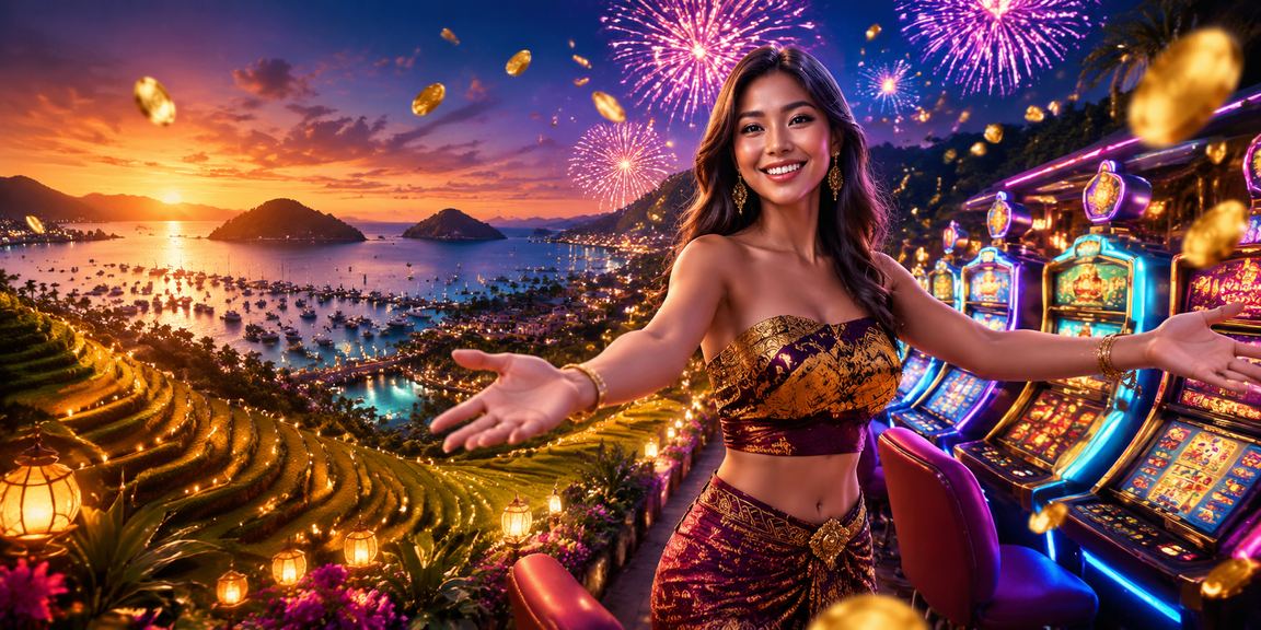 Layar neon menampilkan kategori olahraga dan taruhan digital yang berwarna-warni