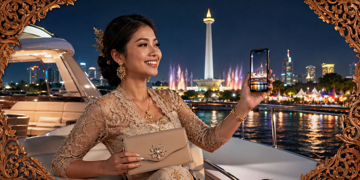 Pengguna mobile Indonesia menikmati platform stars77 di suasana festival yang semarak