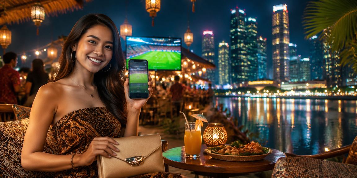 Pengguna mengakses platform taruhan olahraga dari smartphone dengan antarmuka yang responsif