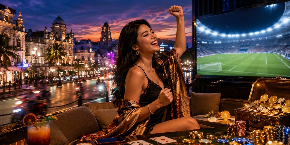Permainan kartu dengan pencahayaan neon menampilkan kategori casino stars77